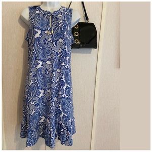 Michael Kors Paisley blue and white summer dress